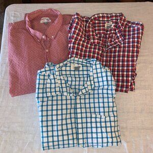 Bundle of 3 Old Navy Long Sleeve Button Down Shirt